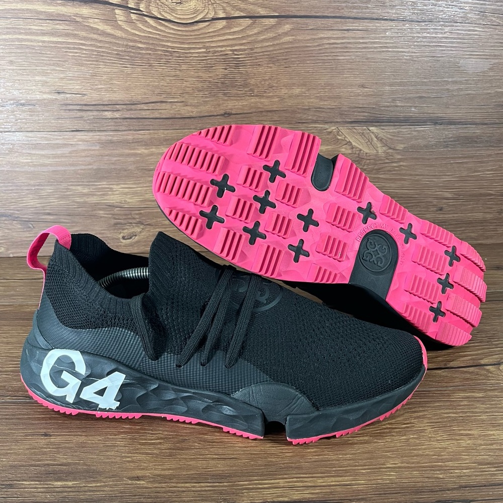 G/FORE Men's Athletic Sneakers in Black and Pink